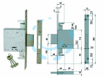 SERRATURA TRIPLICE DA INFILARE DOPPIA MAPPA 57015 - mm.60 (57015600)