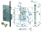 SERRATURA DA INFILARE DOPPIA MAPPA CON SCROCCO 57211 - mm.50 (57211500)