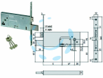 SERRATURA DA INFILARE PER FASCE DOPPIA MAPPA MM.78 H 57352 - mm.90 (57352900)