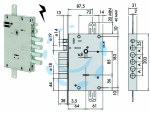 ELETTROSERRATURA TRIPLICE APPLIC. DOPPIA MAPPA PORTE BLINDATE 17515 - mm.64 (17515480)