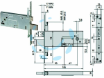 SERRATURA TRIPLICE DA INFILARE PER FASCE DOPPIA MAPPA MM.78 H 57358 - mm.90 (57358900)