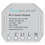 MODULO PULSANTE E INTERRUTTORE 1CH WI-FI DA INCASSO