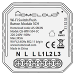 MODULO PUISANTE/INTERRUTTORE 3 CANALI WI-FI DA INCASSO