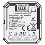 MODULO PUISANTE/INTERRUTTORE 4 CANALI WI-FI DA INCASSO