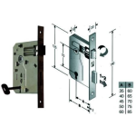 SERRATURA A BUSSOLA RIDOTTA DA INFILARE BORDO QUADRO BRONZATO- mm.35 bordo acciaio bronzato