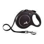 GUINZAGLIO PER CANI FLEXI CLASSIC TAPE NERO L - MT.5