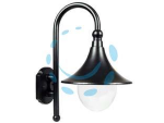 LANTERNA CON BRACCIO MODELLO PARIGI- 100w IP44 mm.355x442h. colore nero