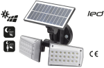 LAMPADA SOLARE LED CON SENSORE - 450LM IP65