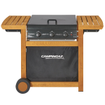 BARBECUE GAS 3 BRUCIATORI CM.60X46 "ADELAIDE 3 WOODY DUAL GAS" - bracere cm.60x46