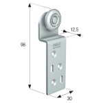 CARRELLO PORTE SCORREVOLI 1 RUOTA ART.154 - mm.24