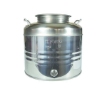 FUSTO INOX PER OLIO GRAFFATO LT.20- ø mm.310x332h.