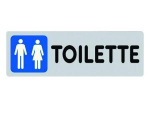 TARGHETTA ADESIVA "TOILETTE"- cm.15x5h.