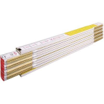 DOPPIO METRO LEGNO SOLA HF2/10 BIANCO E GIALLO MT.2