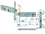 SERRATURA DA INFILARE PER FASCE CATENACCIO E SCROCCO MM.44 H 44150 - mm.70 2 mandate (44150700)